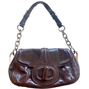 Prada Vintage Leather Chain Shoulder Bag